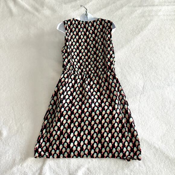 BeBop Bird Print Dress Sleeveless Pockets Black Pink Blue Twee w/ Pockets Large - Picture 3 of 10